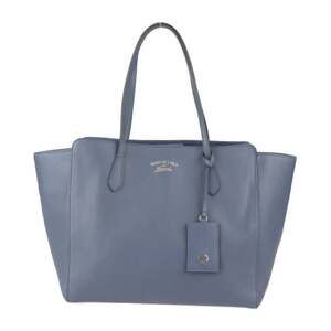 GUCCI Authentic Blue Leather Shoulder Bag